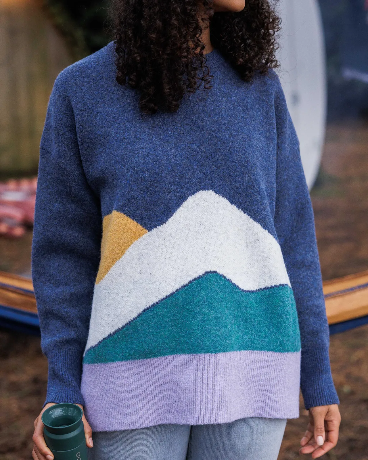 Cheap Vista Recycelter Strickpullover - Dunkler Denim Damen Strickwaren