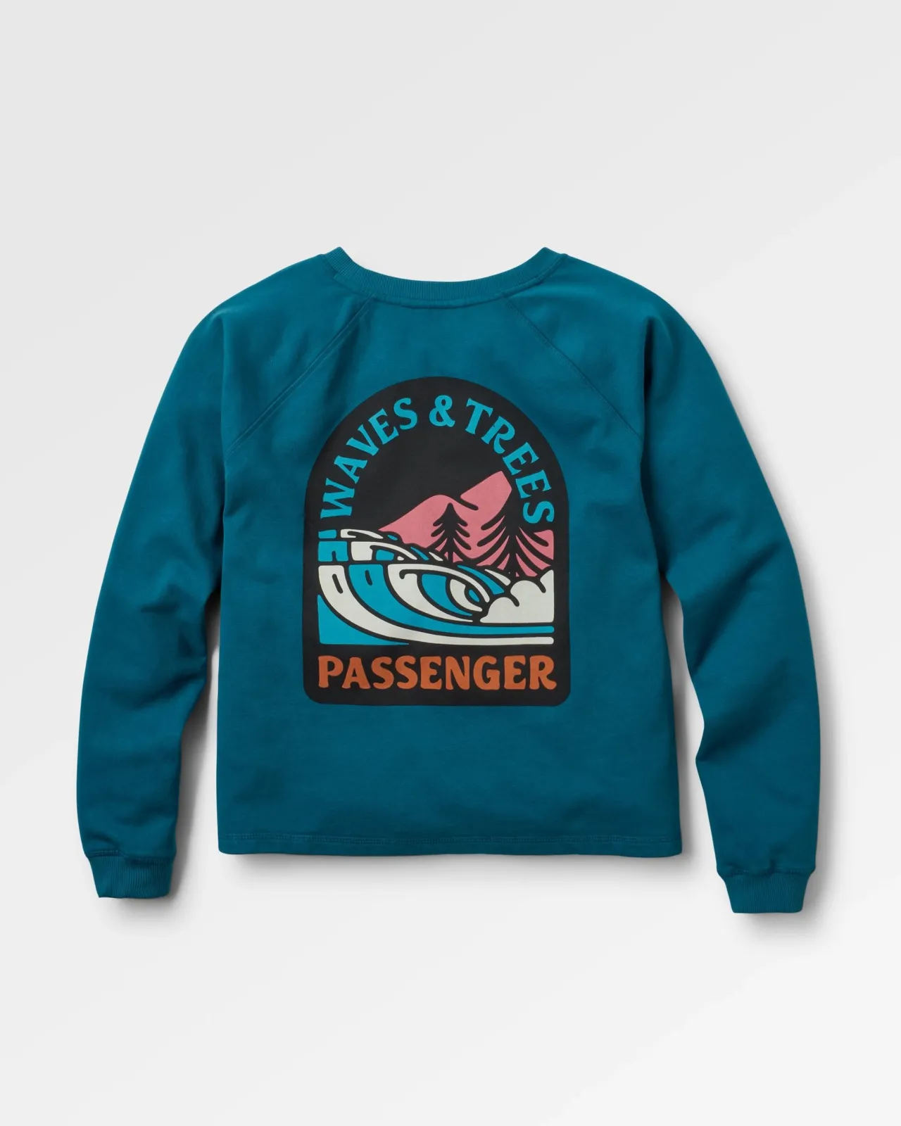 Outlet Waves u0026 Trees Recyceltes Baumwoll-Sweatshirt - Damen Kapuzenpullover & Sweatshirts