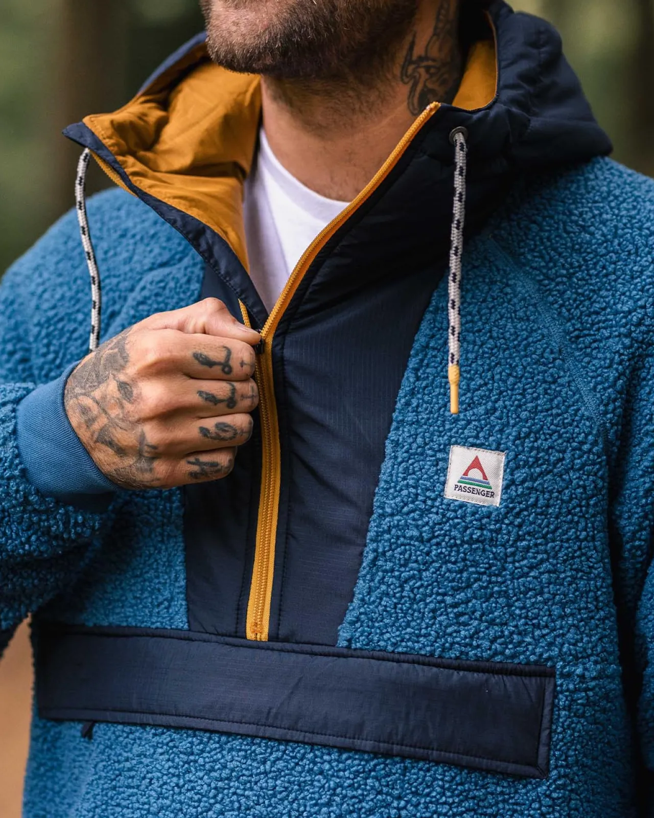 Best Sale Woodland Recyceltes Polar-gefüttertes Sherpa-Fleece - Blauer Stahl Herren Fleece | Fleece
