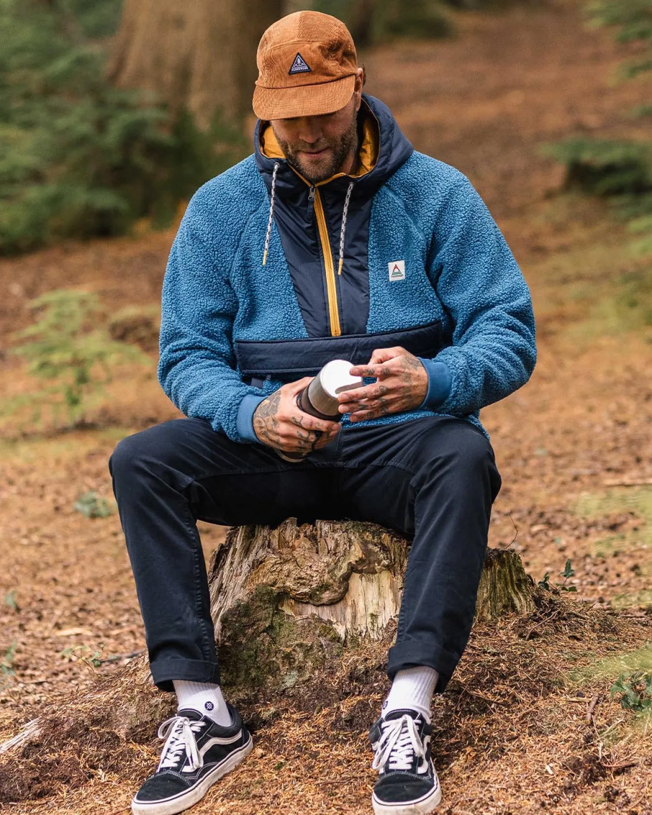 woodland_recyceltes_polargefttertes_sherpafleece__blauer_stahl_3.webp Best Sale Woodland Recyceltes Polar-gefüttertes Sherpa-Fleece - Blauer Stahl Herren Fleece | Fleece